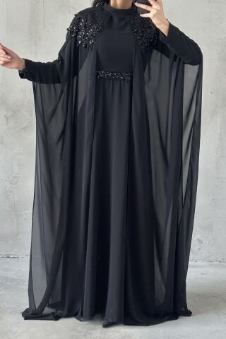 Feray Tesettür Abiye Siyah