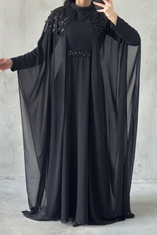 Feray Tesettür Abiye Siyah