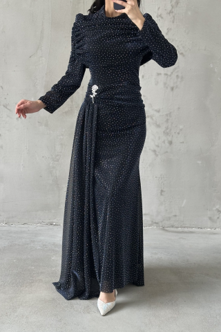 فستان سهرة من الحجاب من ألارا، لون كحلي