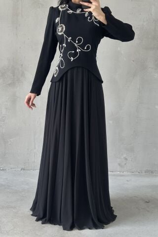 İdil Tesettür Abiye Siyah