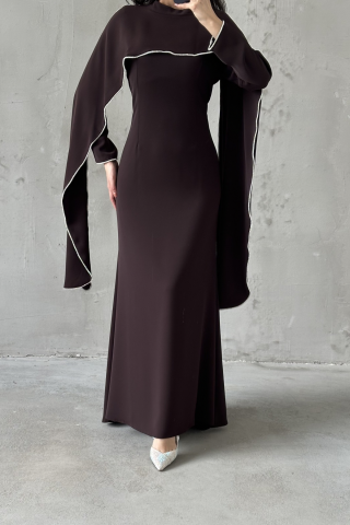 Lavinia Hijab Evening Dress Brown