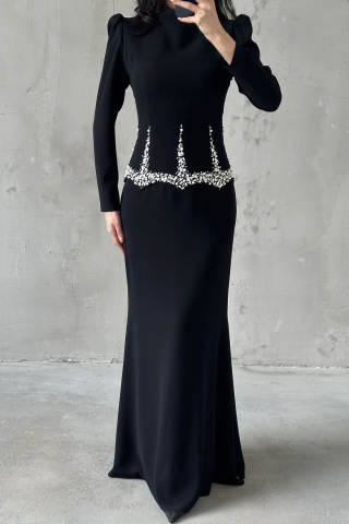 Nora Tesettür Abiye Siyah