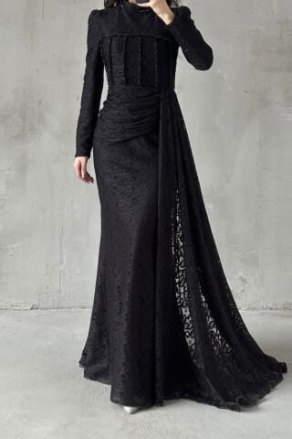 Nayina Tesettür Abiye Siyah