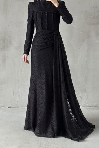 Nayina Tesettür Abiye Siyah