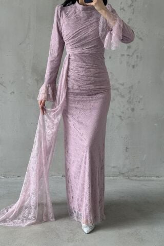 Leya Tesettür Abiye Pudra