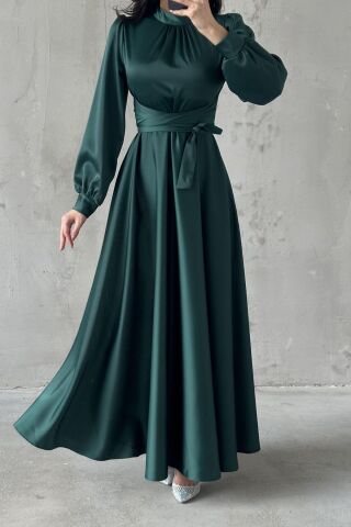 Lina Hijab Evening Dress Emerald