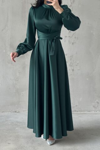 Lina Hijab Evening Dress Emerald