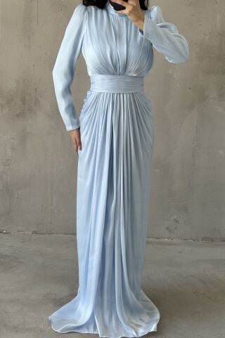 Mine Hijab Evening Dress Indigo