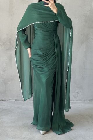 Nur Hijab Evening Dress Emerald
