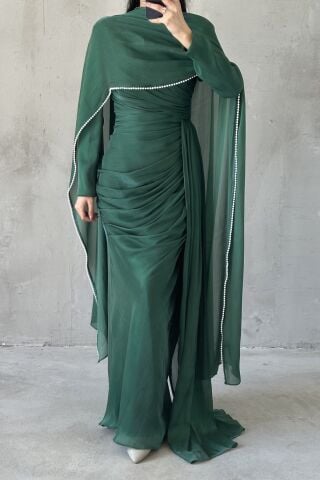 Nur Hijab Evening Dress Emerald