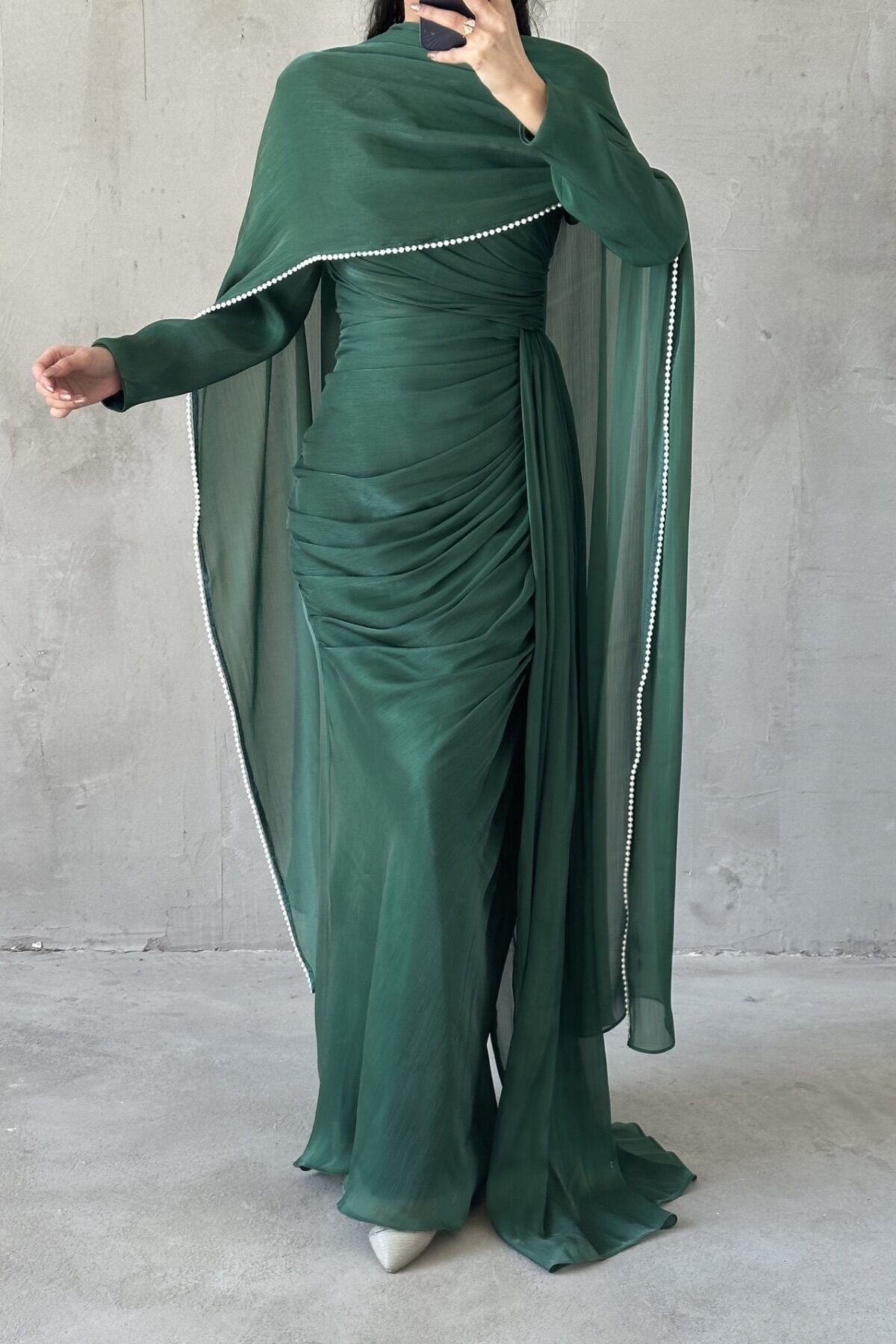 Nur Hijab Evening Dress Emerald