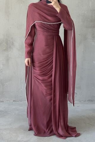 Nur Hijab Evening Dress Copper